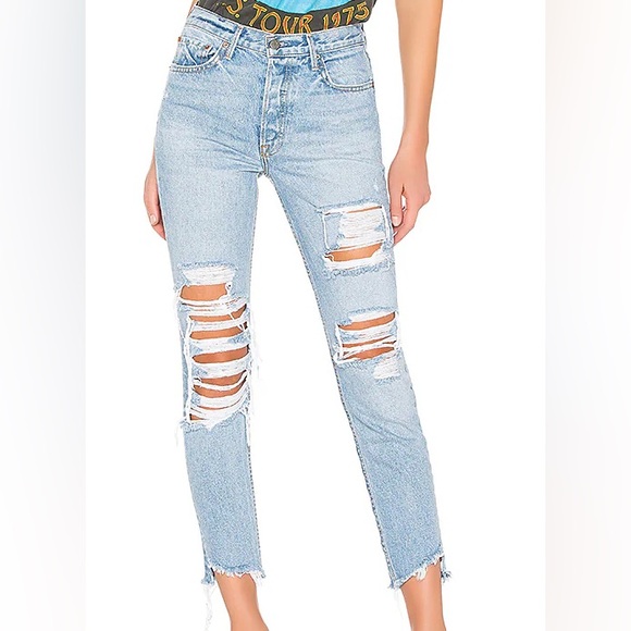 GRLFRND Karolina 100% Cotton Jeans in Guess Again - Picture 1 of 3